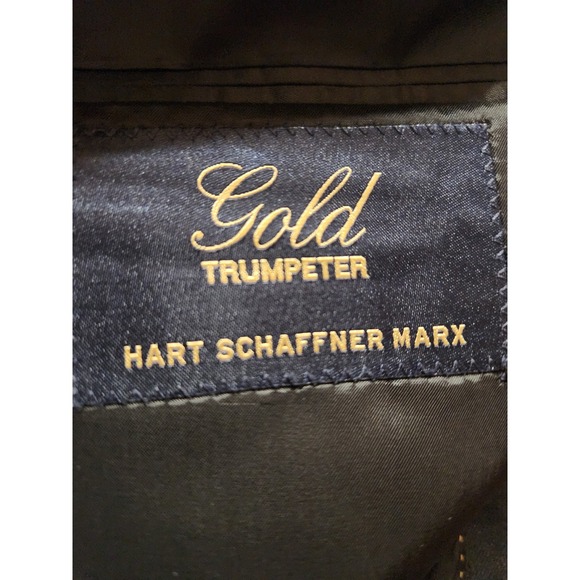 Mint 100% Cashmere Hart Schaffner Marx Gold Trumpet Men's Suit Jacket Blazer 50R - Picture 6 of 10